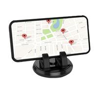 Générique Support tableau bord adhésif rotatif 360° téléphone portable | Adhérence silicone robuste et rotation cours pour navigation mains libres Noir