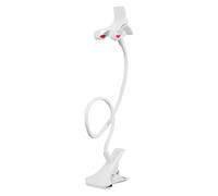 Générique Support Téléphone à Col de Cygne - Bras Flexible pour Fixation Mobile - Fixation Stable Multifonction pour Table, Cuisine et Chambre avec Clip Intégré