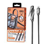 Générique Support Téléphone Avec Câble Chargeur, Cordon Données Type-C en T 240W, Câble Support Téléphone Invisible, Pour Bureau Maison École Vacances Regarder la Télévision Travail Étude