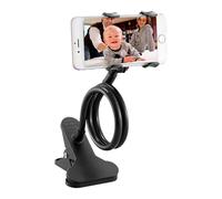 Générique Support Téléphone de Chevet - Bras Long Réglable avec Support Universel pour Tête de Lit ou Chevet,Pince Multifonction pour Smartphones - Fixation Stable Gym, Chambre, Cuisine
