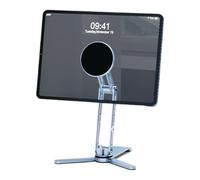 Générique Support téléphone magnétique Bureau - Rotatif 360° | Pied Pliable pour Smartphone | Aluminium Monture Nomade, Forte adhérence, Inclinaison réglable pour Voyage