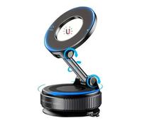 Générique Support Téléphone Voiture Magnétique Ventouse,Compatible avec MagSafe,Porte Telephone Voiture Réglable à 360° & Pliable pour iPhone 16 15 14 13 12 Pro Max Plus 16E,sur Miroir/Verre/Gym,Noir