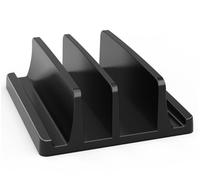 Générique Support Vertical pour Ordinateur Portable avec Double Emplacement et Protection Antidérapante Porte-Laptop Multifonction pour Bureau et Tablette