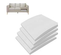 Générique Supports De Canapé Robustes pour Assise Affaissée,Coussin De Rembourrage en Mousse Haute Densité D'épaisseur,Coussin De Remplacement pour Matelas De Canapé d'angle en U,Blanc,4seats