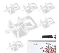 Générique Supports De Couvercle D'Aquarium - 6 Pièces en Acrylique De 4cm | Pinces pour Vitre De Bac À Poissons | Fixation Transparente pour Entretien