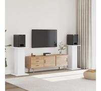 Générique Supports de Haut-parleurs 2 pcs Blanc Bois d'ingénierie Appareils électroniques Audio Accessoires Audio Accessoires pour Enceintes Supports & Pieds d'enceintes (Poids 15.55KG)