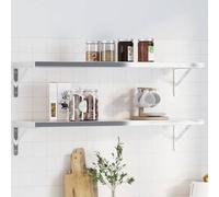 Générique Supports d'étagères 4pcs 30x2,5x15,5cm argenté Acier Inoxydable Meubles Étagères Étagères murales & corniches (Poids 1.78KG)