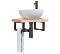 Générique Supports d'étagères pour lavabo 2 pcs Noir rectangulaire Acier,Supports et équerres de Renfort,2.68KG-4007269