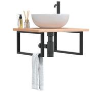Générique Supports d'étagères pour lavabo 2 pcs Noir rectangulaire Acier,Supports et équerres de Renfort,5.16KG-4007274