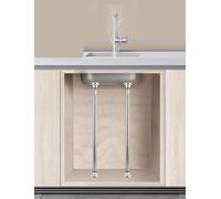 Générique Supports d'évier encastrés - Pieds de Support réglables en Acier Inoxydable for éviers de Cuisine et de Salle de Bain, Hauteur 26-36 cm(1pcs,High70-100cm)