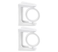 Générique Supports Robustes pour Tringle de Bain en ABS Lot de 2 Adhésifs Blancs sans Perçage Installation Facile Salle de Bain