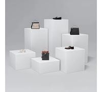 Générique Supports sur Socle pour décorations de Mariage, piliers cubiques Robustes pour Sculptures et Tables de Desserts, Conception résistante pour Une présentation optimale.