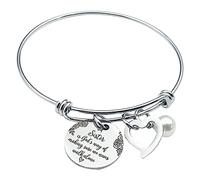 Générique Sœur nous seule sœur faisant de l'acier inoxydable de Dieu est sûr bracelet réglable marche Bracelets en acierA Way Never Bracelets Argent Homme Couple Argent Phrases Anneaux (A, One Size)