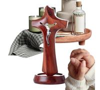 Générique Sur Pied,Statue Décorative en Bois Catholique - Décoration Jésus En Bois Debout | Pour Maison Table Centre De Table Église Bureau Cadeau De Pendaison De Crémaillère Salon Chambre