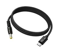 Générique Surcharge du câble convertisseur de type C, 5.5x 2.5mm straight | rapide PD100W, alimentation Flexible, longue durée d ' utilisation, puce de sécurité protégée, pour tablettes