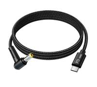 Générique Surcharge du câble convertisseur de type C, 5.5x2.5mm elbow | rapide PD100W, alimentation Flexible, longue durée d ' utilisation, puce de sécurité protégée, pour tablettes