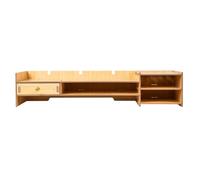 Générique Surchélévateur Écran,Support Bureau Surchélévateur - Étagère Bois Accessoires Bureau Domicile PC Portable Imprimante Organisation Rangement