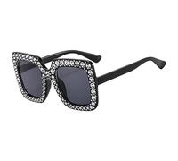Générique surdimensionnées scintillantes - Stores de strass bling, d'été chic | de soleil UV Fashion GLAM, Protection solaire à cadre en, verres de style déclaration pour les