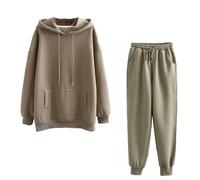 Générique Surêtement Femme Ensemble Jogging Femme Men Décontracté Hooded Sweatshirt Deux Pièces Set Confortable Pullover Hoodie And Joggers Ensemble For Spring Automne Hiver Vêtements De Week-End