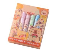 Générique Surligneurs Capybara - Pointe Biseautée, Marqueurs Fluorescents Pastel Capybara, Lot De 6 | Stylo Surligneur | Pour Les Étudiants, Fournitures Scolaires Pour, Stylo Lumineux Amusant