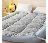 Générique Surmatelas Futon Moelleux Et Chaud, Matelas De Sol Pliable Et Portable De Style Japonais avec Sangles élastiques, Idéal pour Le Camping Et Les Chambres d'amis(Blue,180x200cm)