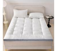 Générique Surmatelas, Matelas Futon épais Et Moelleux, Matelas De Sol Pliable Et Portable avec Sangles pour Canapé Inclinable Dortoir étudiant(Blue,90x200cm)