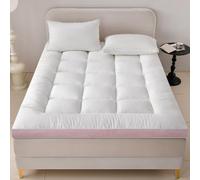 Générique Surmatelas, Matelas Futon épais Et Moelleux, Matelas De Sol Pliable Et Portable avec Sangles pour Canapé Inclinable Dortoir étudiant(Pink,120x200cm)