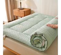 Générique Surmatelas Matelassé Protège-Matelas Ajusté Tapis De Sol Ultra-Doux Matelas De Sol Pliable Housse De Protection Antidérapante Matelas Respirant,Vert,120x200cm(47x79inch)