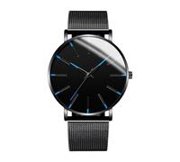 Générique Surveillez Les Hommes - 9,25 Pouces Montres en Poignet | Montre en Maille en Acier | Montres décontractées pour Hommes à la Mode avec Groupe et chronographe imperméable pour Les Hommes père