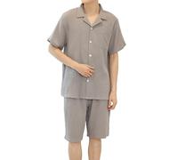 Générique Survêtement Homme 2 Pièces Ensemble Jogging Sport Pantalon Chemise Short Été Costume - Chemises + pantalon court - Ensemble ample doux - Plage - Ensembles de loisirs