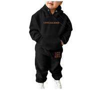 Générique Survêtement pour Enfant garçon et Fille col Rond Haut et Pantalon avec Poche Sportswear Automne Hiver Vêtement Couleur Unie Oversize Ample Confortable Tenue Chaude pour Tout-Petits Enfants