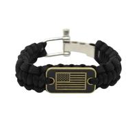 Générique Survival - 550 Cord Paracord | Adjustable Shackle, Veterans US Spirit for Man Outdoor Use