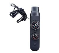 Générique Survival Whistle, Hiking Safety Whistle, Camping Crisis Alarm, 7-in-1 Multifunction Design, Built-in Compass Light Thermometer, Outdoor 4.72x1.02 inches, Black, 1 Piece