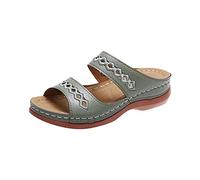 Générique Susenstone Sandales Femmes été Nu-pieds Orthopédique Compensées Sandale Confortable de Plage Pantoufles Femme Respirantes Semelles épaisses Anti-dérapant Chaussures Bohemia Romain Sandals
