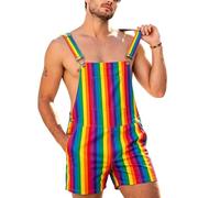 Générique Suspenders Casual Shorts Month Themed Adjustable Dungaree Pants (Multicolour, L)