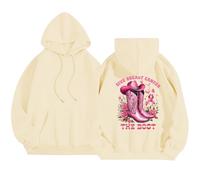 Générique Sweat à Capuche à Manches Longues pour Femme, Motif « Conseil Contre Le Cancer du Sein », Porter au Quotidien ou en Tenue décontractée, en Automne et Hiver. (Beige, M)