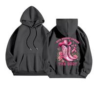 Générique Sweat à Capuche à Manches Longues pour Femme, Motif « Conseil Contre Le Cancer du Sein », Porter au Quotidien ou en Tenue décontractée, en Automne et Hiver. (Grey, XXL)