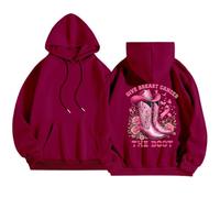 Générique Sweat à Capuche à Manches Longues pour Femme, Motif « Conseil Contre Le Cancer du Sein », Porter au Quotidien ou en Tenue décontractée, en Automne et Hiver. (S)