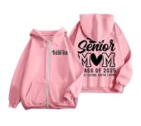 Générique Sweat à Capuche à Manches Longues pour Maman diplômée 2025, imprimé Alphabet, Coton Doux, Cadeau de Remise des diplômes, Taille L-3XL (XXL)