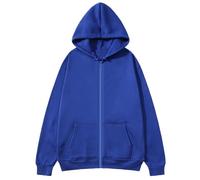 Générique Sweat à Capuche avec Fermeture Éclair intégrale Homme Polaire Couleur Unie Hood Pull Chaud Décontracté Automne Hiver Pullover Hommes Cordon de Serrage Classique Pas Cher
