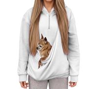 Générique Sweat à Capuche avec Poche pour Chat et Pochette Kangourou - Pull de Transport pour Chat et Chien - Pull à Manches Longues pour Les Amoureux des Animaux domestiques