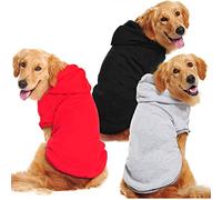 Générique Sweat à Capuche Chaud Coton Manteau Chien Hiver Grande Taille Sweatshirt Chauds pour Chiens Pet Pull Polaire Doux et Confortable Vêtements Veste pour Chien Jumpsuit Costume E