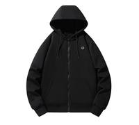 Générique Sweat à Capuche Chauffant Intelligent d'hiver, Veste Chauffante Homme Femme Unisexe, 5 Zones de Chauffage pour Camping Extérieur(Black #1, XXXXXL)