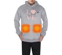 Générique Sweat à Capuche Chauffant Veste Homme Femme 5 Zones de Chauffage, Chaud Hiver Léger Veste Manteau, Le Meilleur Choix pour Vos Cadeaux(Grey-d, XXXL)