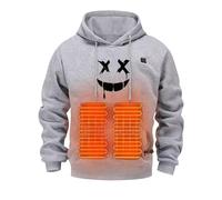 Générique Sweat à Capuche Chauffant Veste Homme Femme 5 Zones de Chauffage, Chaud Hiver Léger Veste Manteau, Le Meilleur Choix pour Vos Cadeaux(Grey-g, XXXXL)