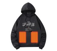 Générique Sweat à Capuche Chauffant Veste Homme Femme 5 Zones de Chauffage, Chaud Hiver Léger Veste Manteau, Le Meilleur Choix pour Vos Cadeaux(Black-h, XL)