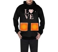 Générique Sweat à Capuche Chauffant Veste Homme Femme 5 Zones de Chauffage, Chaud Hiver Léger Veste Manteau, Le Meilleur Choix pour Vos Cadeaux(Black-d, XXL)