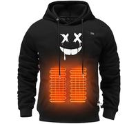 Générique Sweat à Capuche Chauffant Veste Homme Femme 5 Zones de Chauffage, Chaud Hiver Léger Veste Manteau, Le Meilleur Choix pour Vos Cadeaux(Black-g, L)