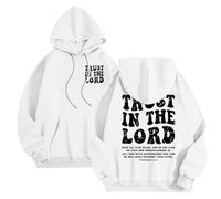 Générique Sweat à Capuche chrétien « God is Within Her She Will Not Fall » pour Femmes, Sweat à Capuche surdimensionné Jésus pour Femmes, Chandail à Manches Longues avec Poche