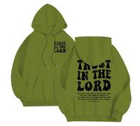 Générique Sweat à Capuche chrétien « God is Within Her She Will Not Fall » pour Femmes, Sweat à Capuche surdimensionné Jésus pour Femmes, Chandail à Manches Longues avec Poche